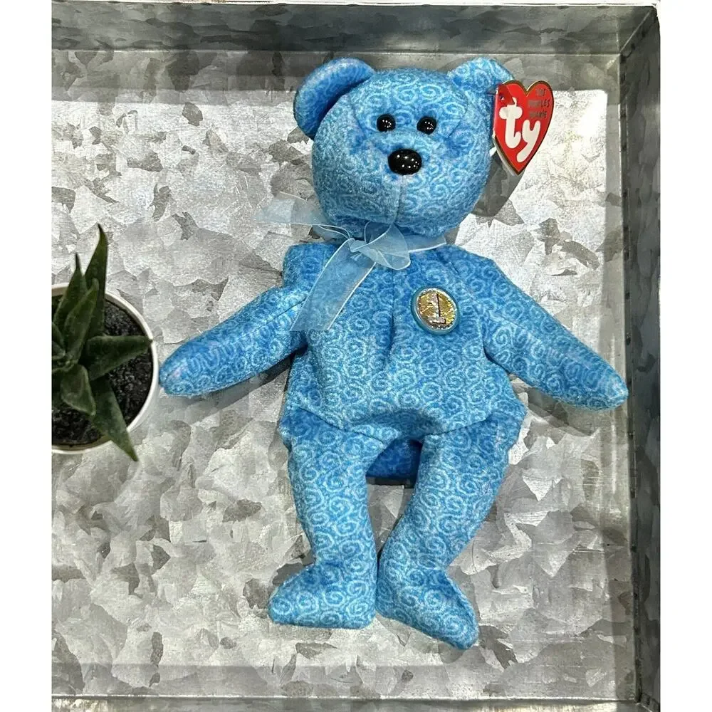 TY Beanie Baby “CLASSY” Number 1-Blue Ribbon‎ RARE Retired MINT with TAGS 2001